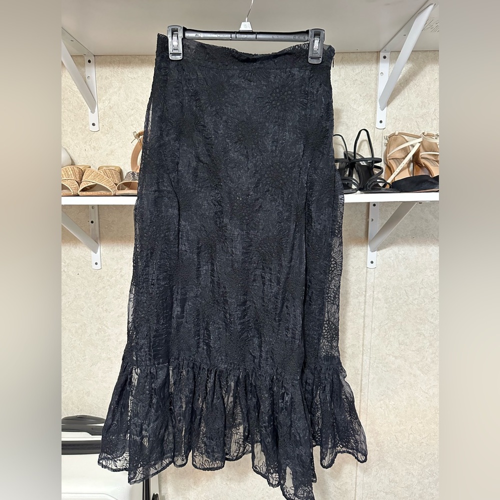 black midi skirt